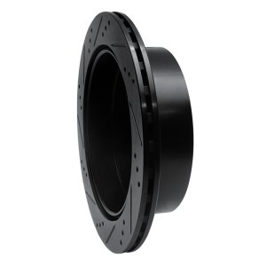 Pontiac GTO Brake Rotor (1) - Rear Right - R1 Concepts - Drilled & Slotted - Black - `05-`06